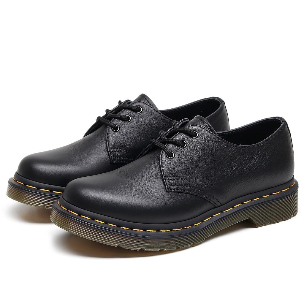 Hole thin bottom lychee pattern low-top small leather shoes women's top layer genuine leather British short boots men's large size