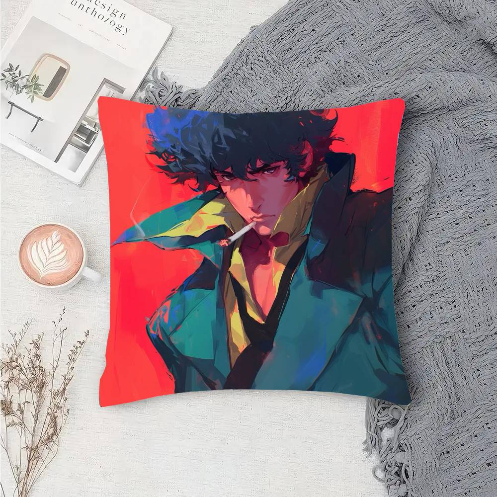 Animation C-Cowboy B-Bebop Spike Pillow Case Fashion Square Pillowcase Bedroom Sofa Room Ins Decoration Leisure