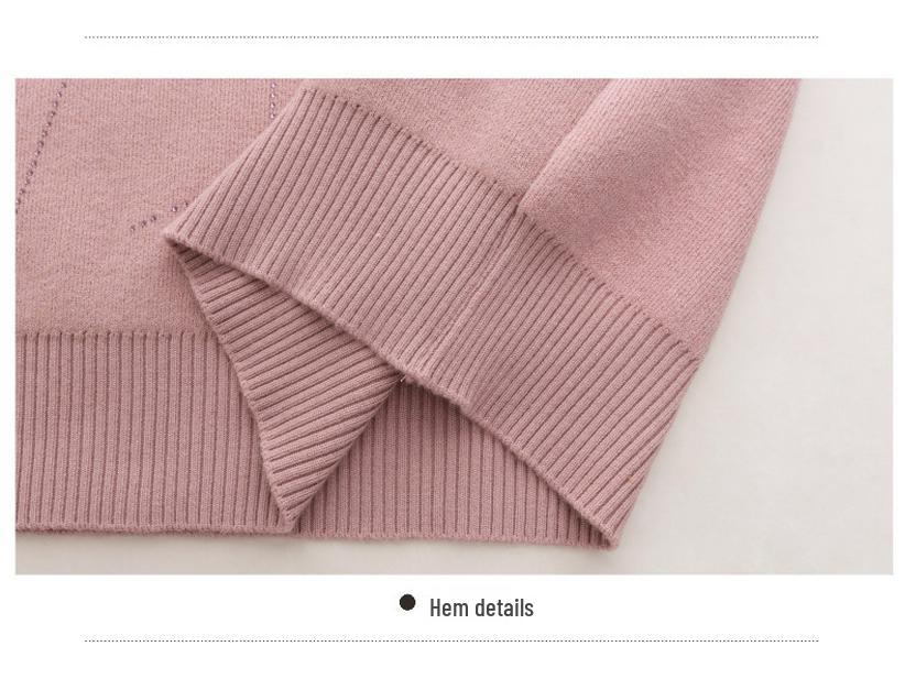 Mom's Wear 2024 Red Fleece One-Piece Base Layer Top for Middle-Aged and Elderly Women – Plus Size Thick Winter Sweater