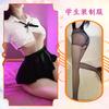 Sexy Lingerie Sexy Perspective College White Shirt Jk Uniform Bow Uniform British Pleated Skirt