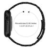 Metal Watch Band for Apple Watch Series 11 10 42mm/9 8 7 41mm/SE3 SE2 SE 6 5 4 40mm/3 2 1 38mm Pearl-Shape Stainless Steel Black Wrist Strap