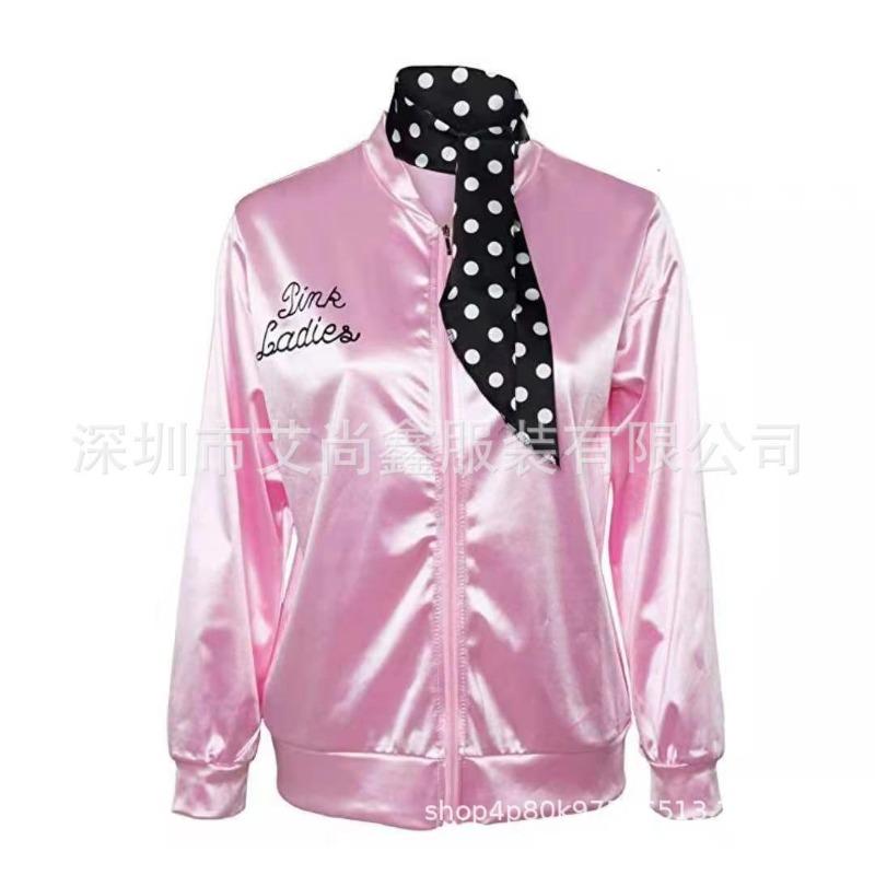 

Popular new fashion letter printing autumn and winter baseball jacket women (including scarf) spot XXXXL рожевий