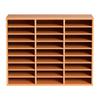 Wood Literature Organizer File Sorter Paper Storage Holder 27 Slots White