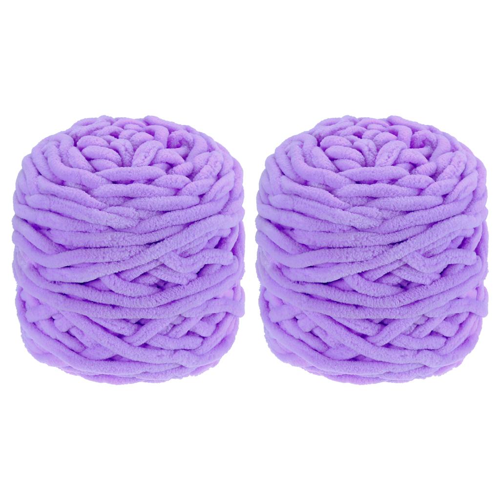 2 Gomitoli Filato Chenille Grosso 200g/7oz Peluche Spesso Morbido Soffice per Coperta Vellutata Morbida per Maglione Lavorato a Maglia a Mano all'Uncinetto