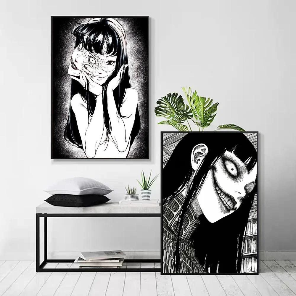 1 szt. Japoński Horrorowy Komiks z lat 80. Tomie Figurka Plakat Samoprzylepna Sztuka Wodoodporny Papier Naklejka Dekoracja Ściany