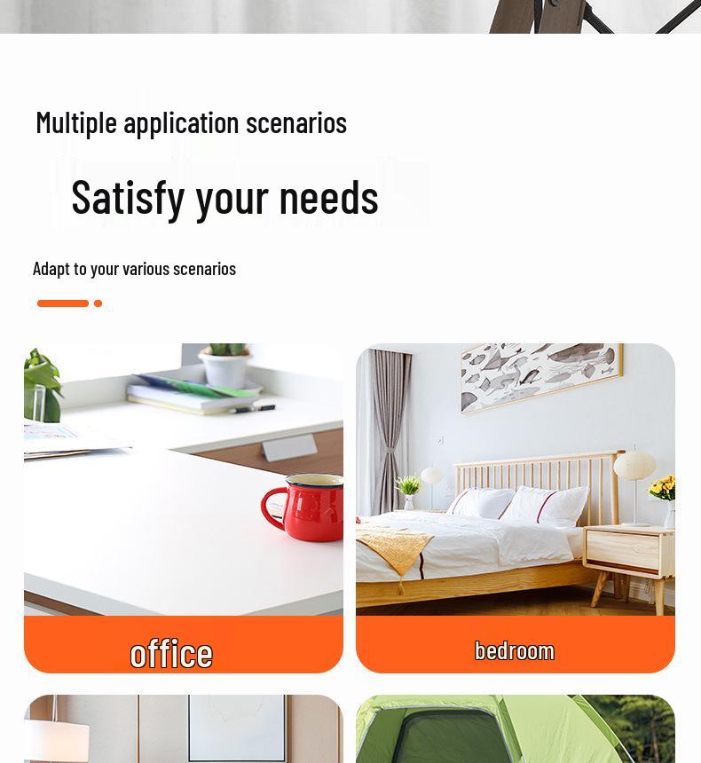 Rechargeable High-Power Portable Camping Fan with Light and Hook - Ideal for Tent and Household Use