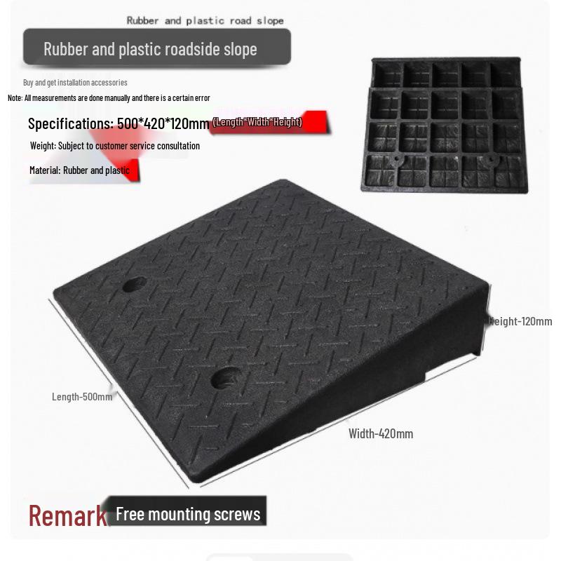Rubber Curb & Threshold Ramp Mat for Home and Car 
