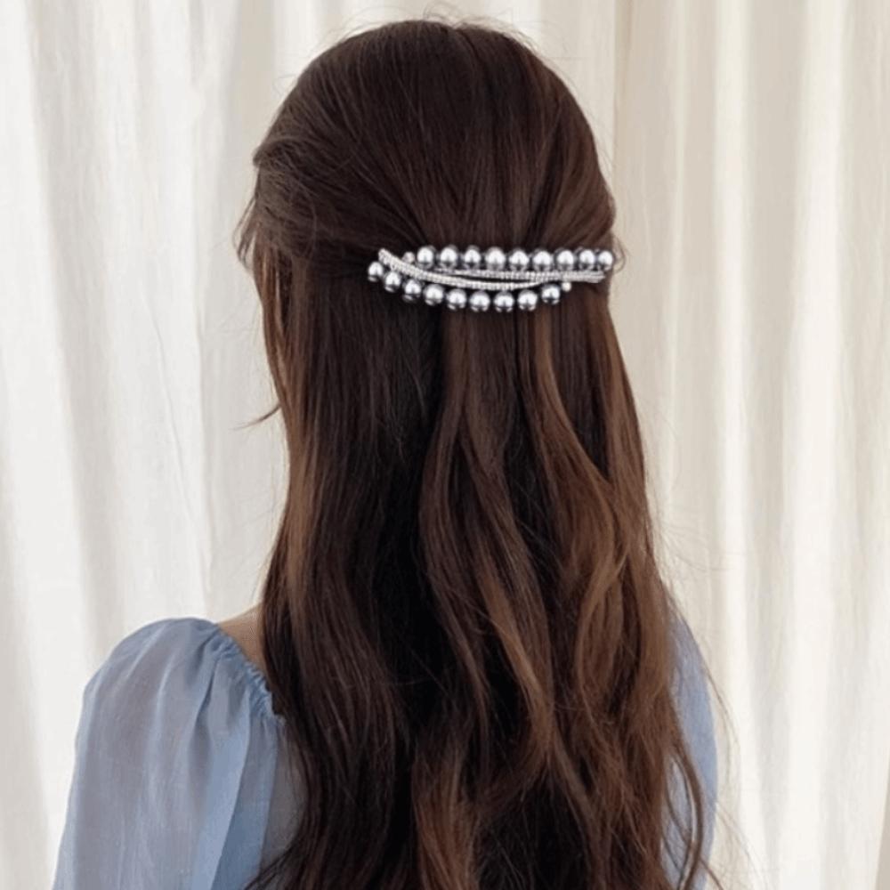 Double Row Hair Clip High-end Elegant Barrettes Exquisite Spring Hairpin Hair Accessories