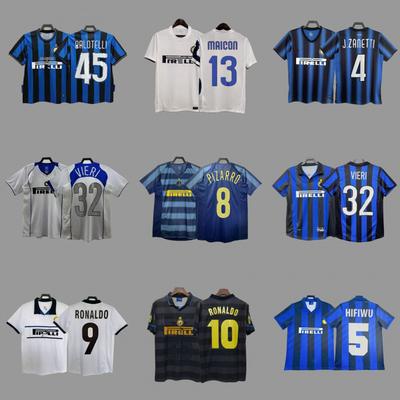 Inter Retro Football Jersey Milito Ronaldo Sneider Eto Omota Zanetti Ibrahimovic Jersey