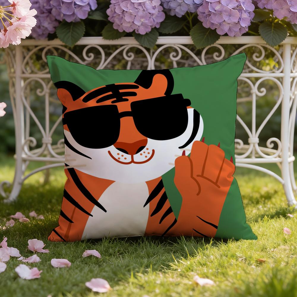 Cartoon Animal Cute Cushion Cover Home & Car Dual-Scene Pillow Cover: Reversible for Premium Comfort