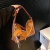 Vintage Shoulder bag for Women Lightweight PU Large Capacity Zipper String  Cute Charm For Daily Use Commute Shopping Handbag
