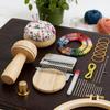 Darning Kit Weaving Tool Accessories with 14 Hooks 14 Needles 50 Colors of Thread Beginner Knitting Kit for Beginner Grandparent