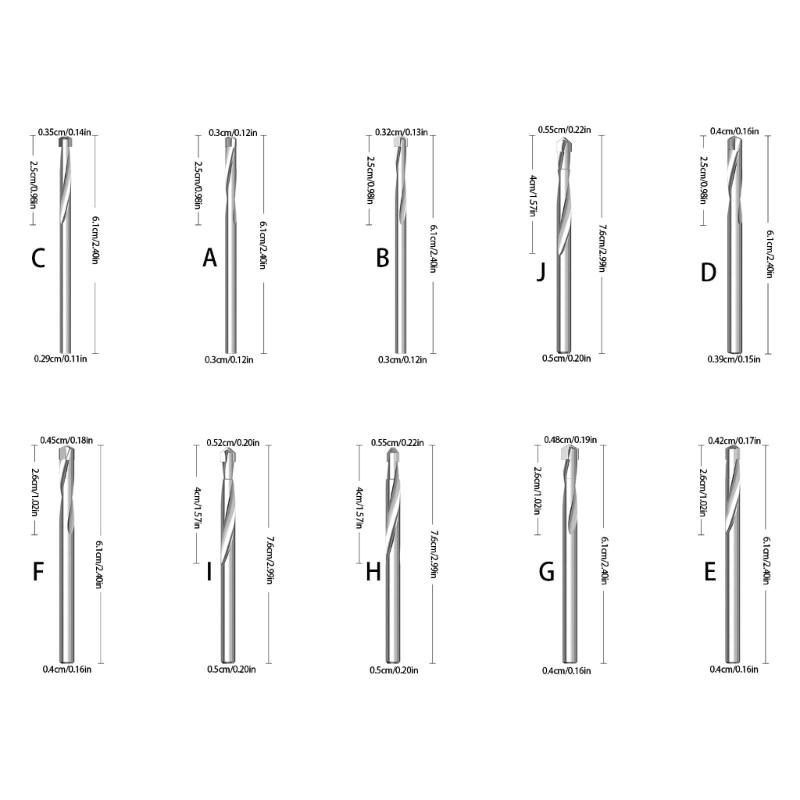 10Pcs Twist Drill Bit Electric Drill Bit For Wood Metal Stainless Steel Aluminum Drilling Quick Hole Metalworking