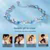 ALLOVE Ocean Heart Sterling Silver Bracelet for Women