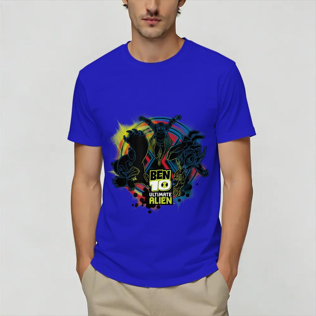 Ben 10 Aliens Unisex T Shirts Humorous Tees Short Sleeve Round Neck TShirts Cotton Classic Clothing
