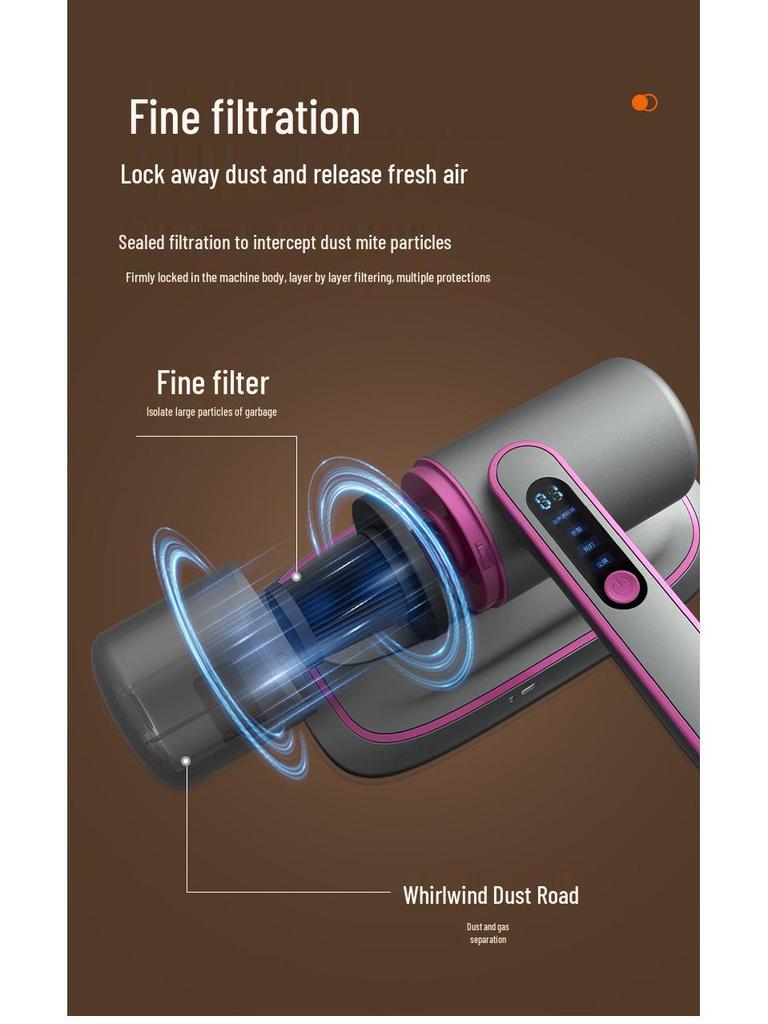 Wireless UV Vacuum Cleaner: High Suction Power, Efficient Mite Remover