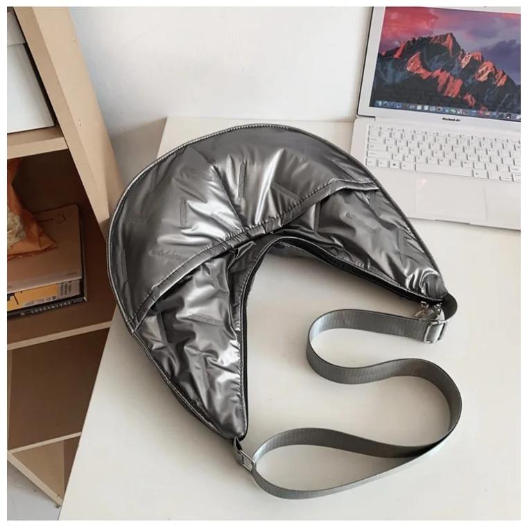 

Новая клетчатая сумка через плечо с жемчужно-хлопчатобумажной текстурой большой вместимости