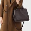 2026 Spring Women's Vintage Simple Genuine Cowhide Leather Tote Bag Ladies Luxury Designer Large Capacity Shoulder Crossbody Bag