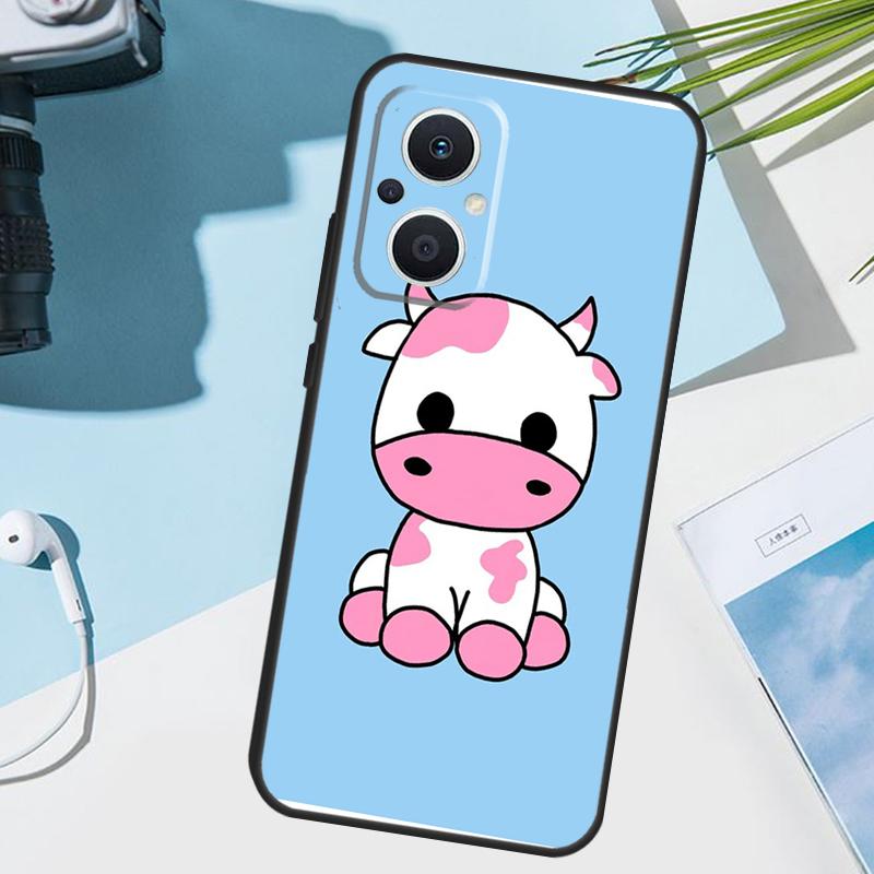 Cartoon Cute Cow Spots Cover For OPPO Reno 14 Pro 10 11 12 13 14F 13F 12F 11F 7 8 Lite OPPO Find X9 X6 X5 X8 Pro Case