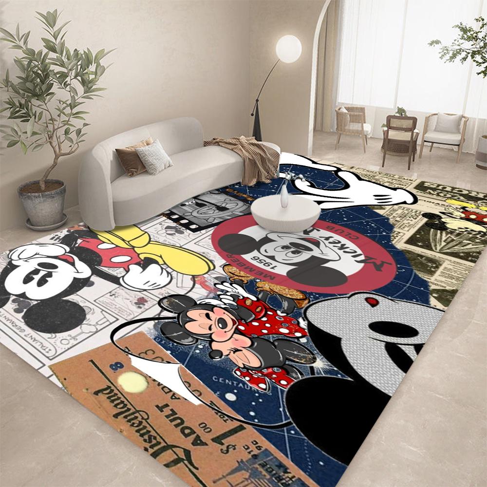 Dywan Myszka Miki Motyw Kreskówkowy Pokój Dziecięcy Dekoracja Domu Prezent dla Chłopców Prezent Urodzinowy Dywan do Pokoju Dziecięcego Personalizowany Pomysł na Prezent
