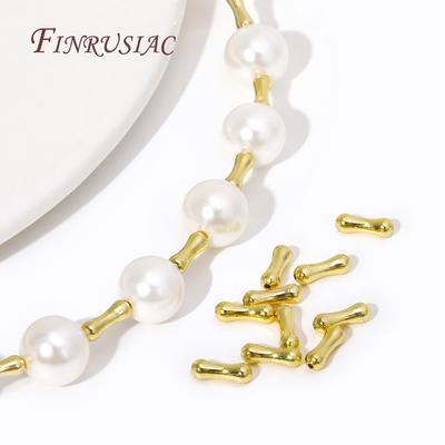 18K Goud Vergulde Metalen Buis Spacer Kralen, Zilver Vergulde Scheiders Voor Kralen, Sieraden Maken DIY Accessoires Bulk Kralen Groothandel