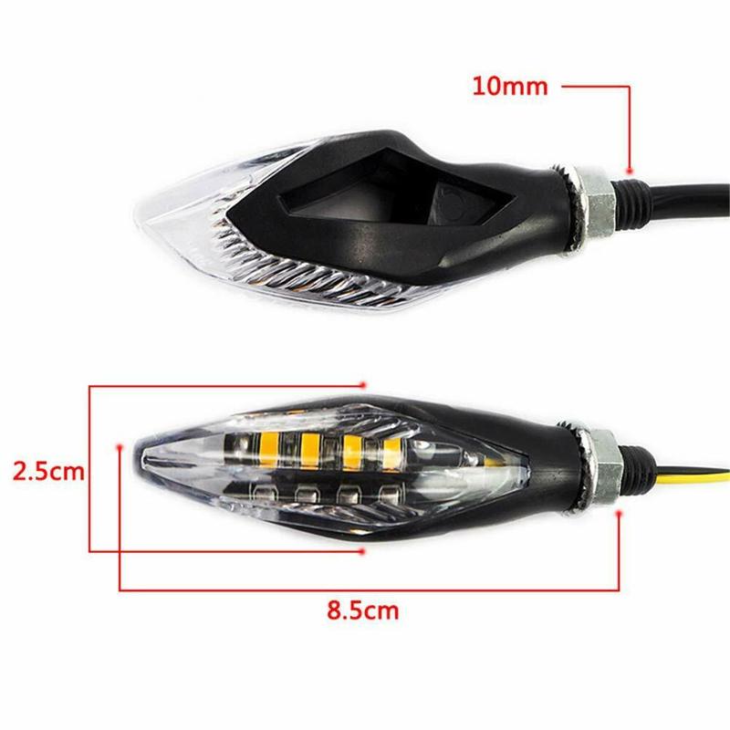 12V Red Motorbike Tail Light Indicators LED Turn Signal Lights Turning Indicator