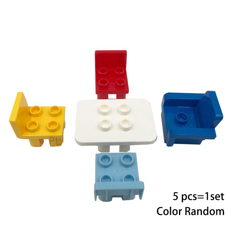 Big Building Blocks Bathroom Kitchen Furniture Accessories Compatible With Large Bricks Educational Diy Toys Children Kids Gifts