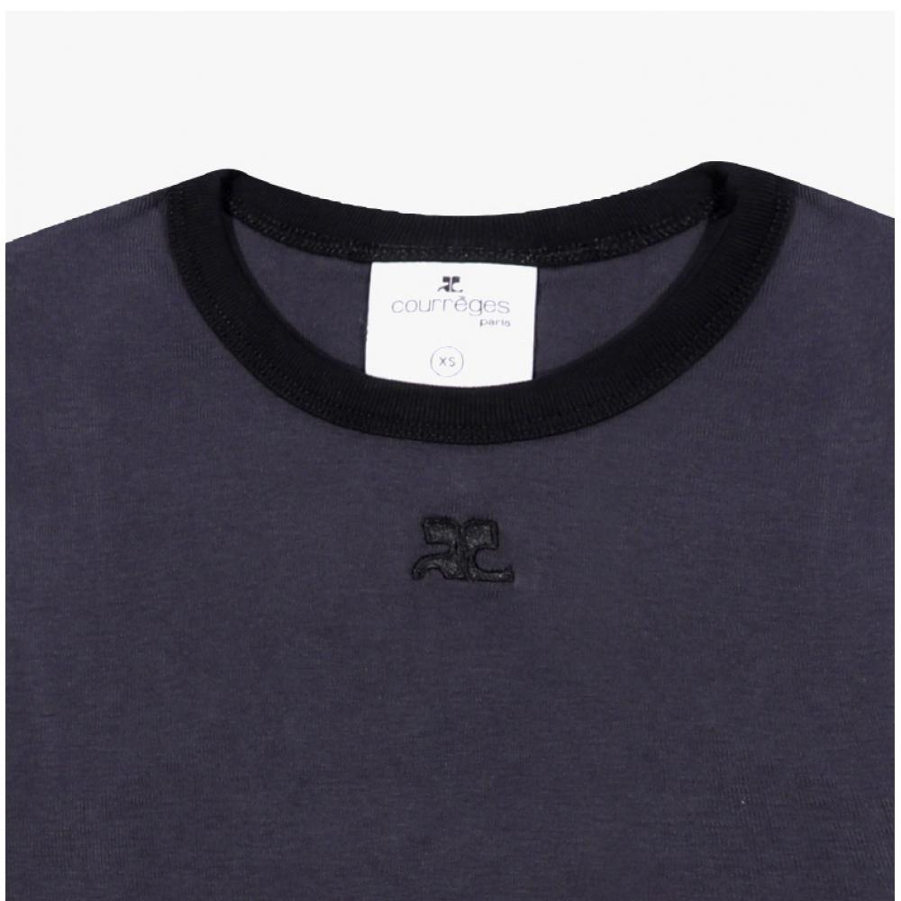Courage 125jtS017 JS0203 B155 Logo ContraSt Women S Short Sleeve Tee