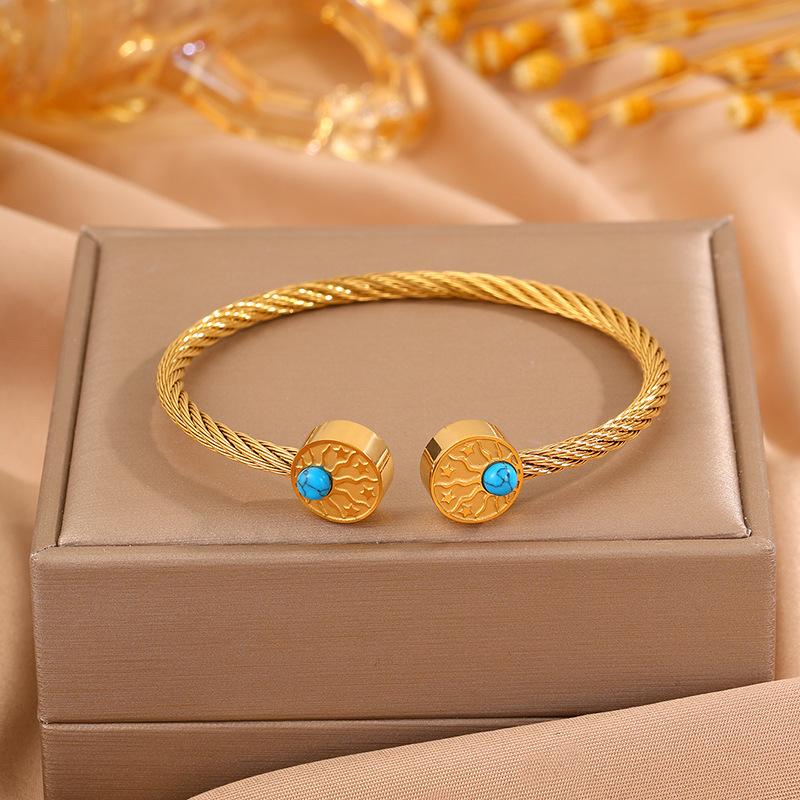 European and American Devil's Eye Love Opening Braided Girls' High-end Fashionable and Versatile Bracelet