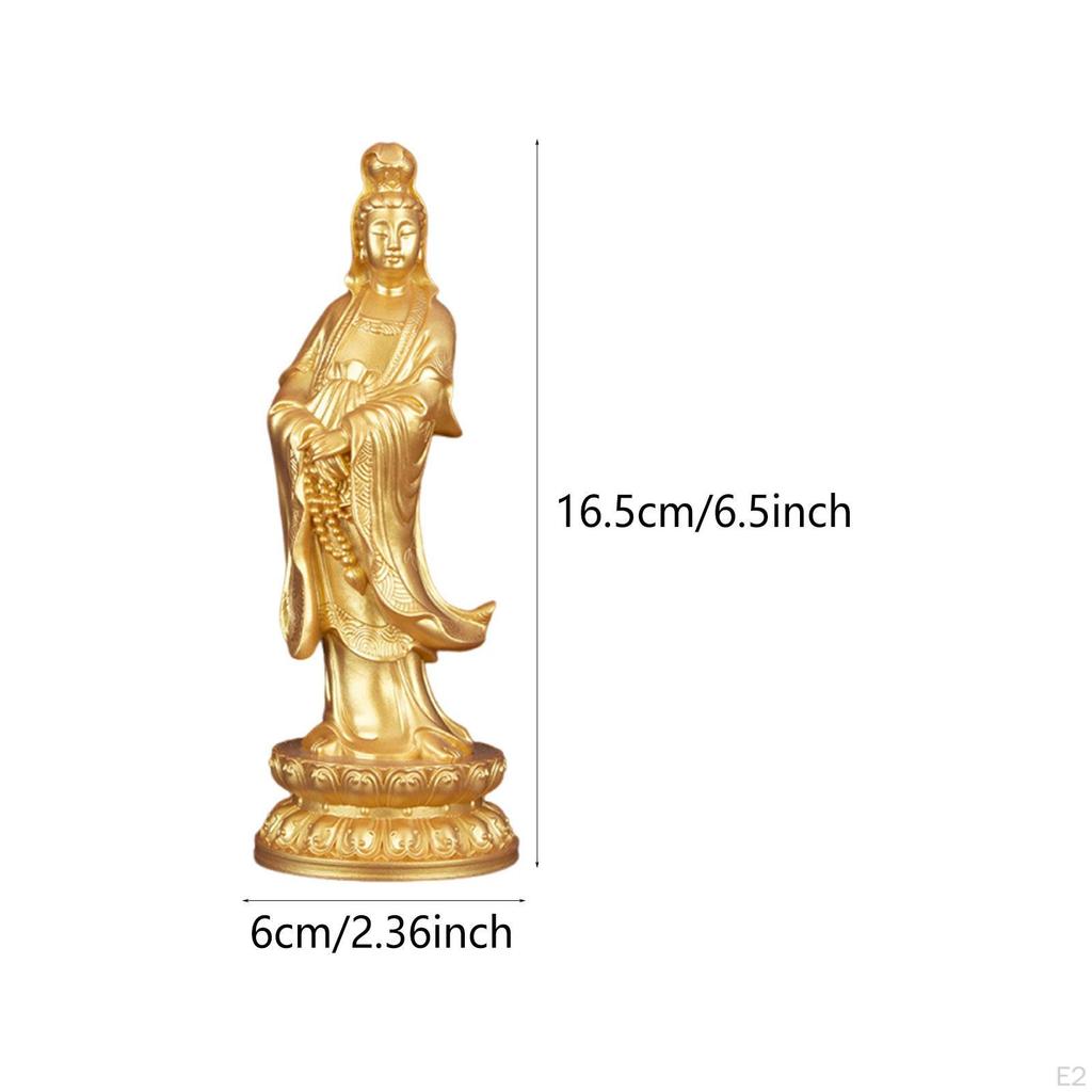 Posąg Guan Yin Chińska Dekoracja Buddyjska Figurka Kuanyin Rzeźba Kobiety Buddy Feng Shui dla