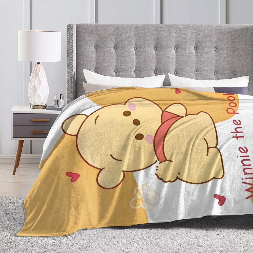 Bär Cartoon Winnie Puuh Decken Flanell Fantastisch Weiche Überwurfdecken für Bettwäsche Wohnzimmer Sommer,