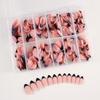 European American Medium Almond French Pointed Wearable False Nails - 360 Pieces