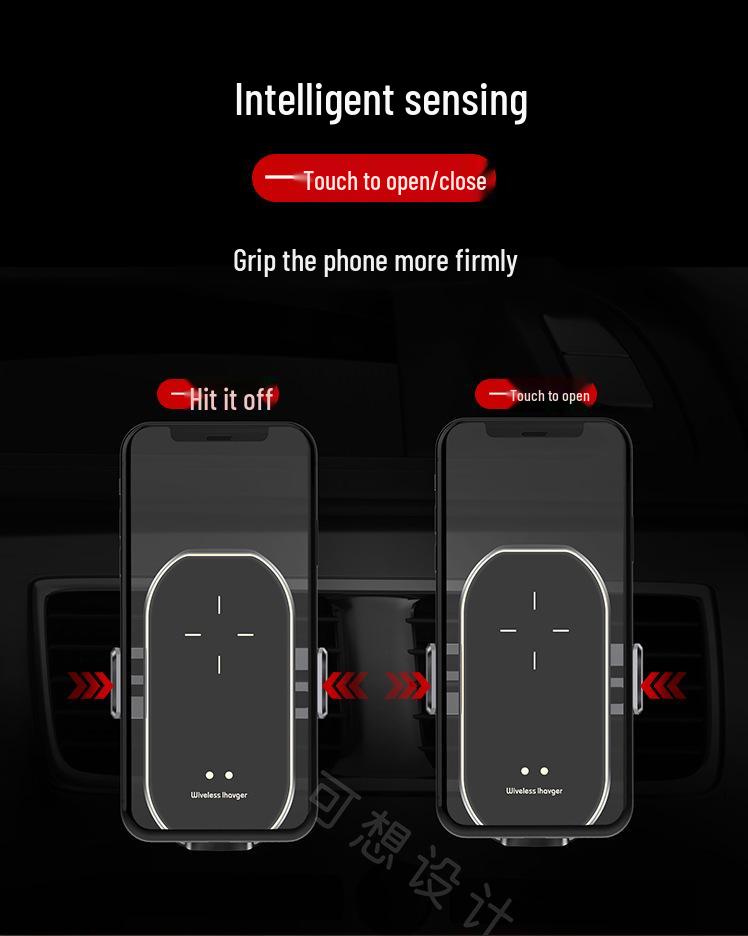 Original A7 Car Phone Holder: Intelligent Infrared Sensor & Wireless Charger for All Smartphones