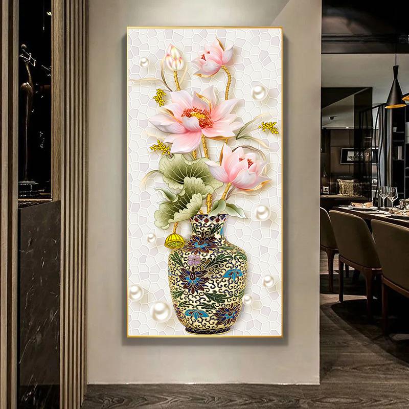 Retro Butterfly Flower Canvas Paintings Wall Art Pictures Chinese Style Vintage Poster And Prints for Living Room Aisle Decor