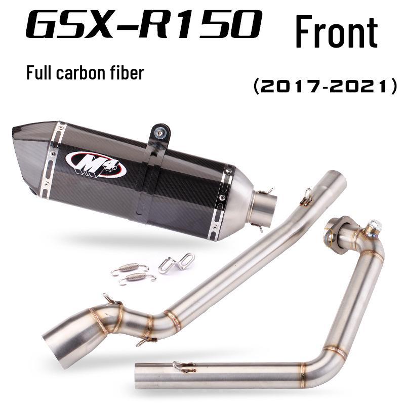 Stainless Steel Burnt Blue Exhaust Pipe Mod for GSX-R150; Easy Front Section Install