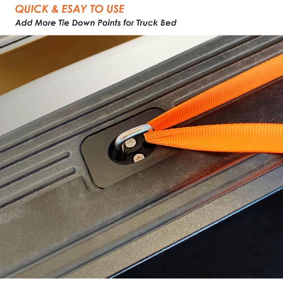 4 Pack Retractable Truck Bed Tie Down Anchors Compatible With 2015-23 Ford F-150/2017- Ford F250 F350 Super Duty&Ford Raptor