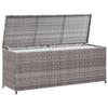 VidaXL Boîte de Rangement de Jardin Coffre de Rangement Banc de Stockage Patio Terrasse Extérieur Gris 120x50x60 cm Résine 46460