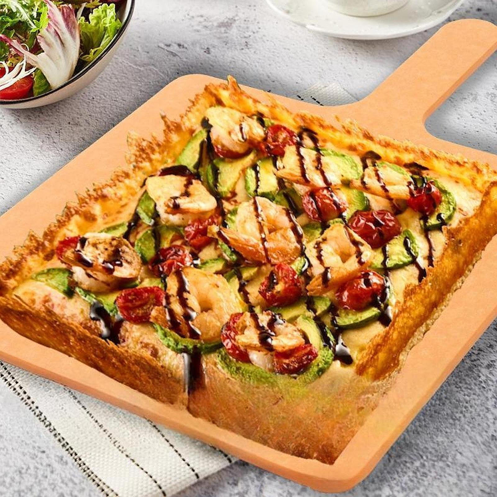 

Доска для пиццы Деревянная лопатка для резки сыра, хлеба, фруктов, овощей 10inch