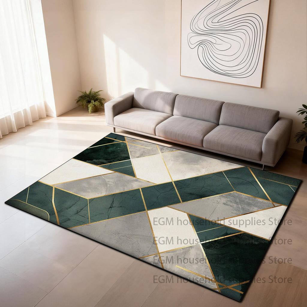 Modern Geometric Carpet Living Room Decoration Bedroom Washable Customizable Rug Non-slip Area Coffee Tables Floor Mat Cloakroom