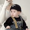 Letter Embroidered Baby Docker Caps Spring Summer Cotton Solid Color Beanie Cap Toddler Boy Retro Brimless Hats