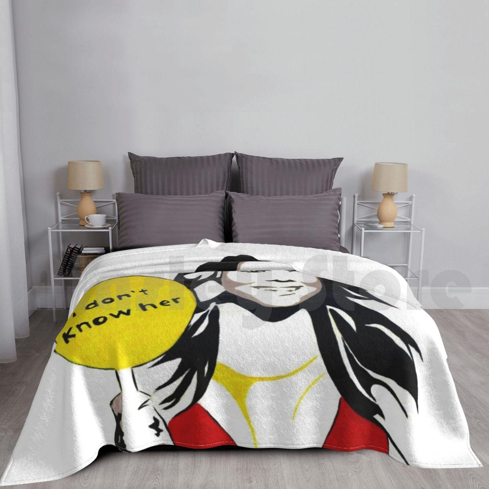 Blanket I Don t Know Her 1055 I Dont Know Her I Dont Lambs Lambily Pop Art Shade Funny Size: 75*100cm, Weight: 230 GSM