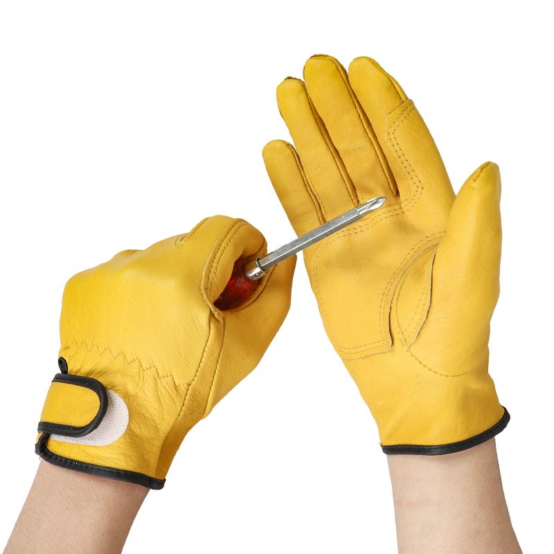 Rindsleder Klettern Sport Sicherheit Schutz Leder Handschuh Fahren Schleifen Schweißen Mehrzweck Arbeits Handschuhe 527NP