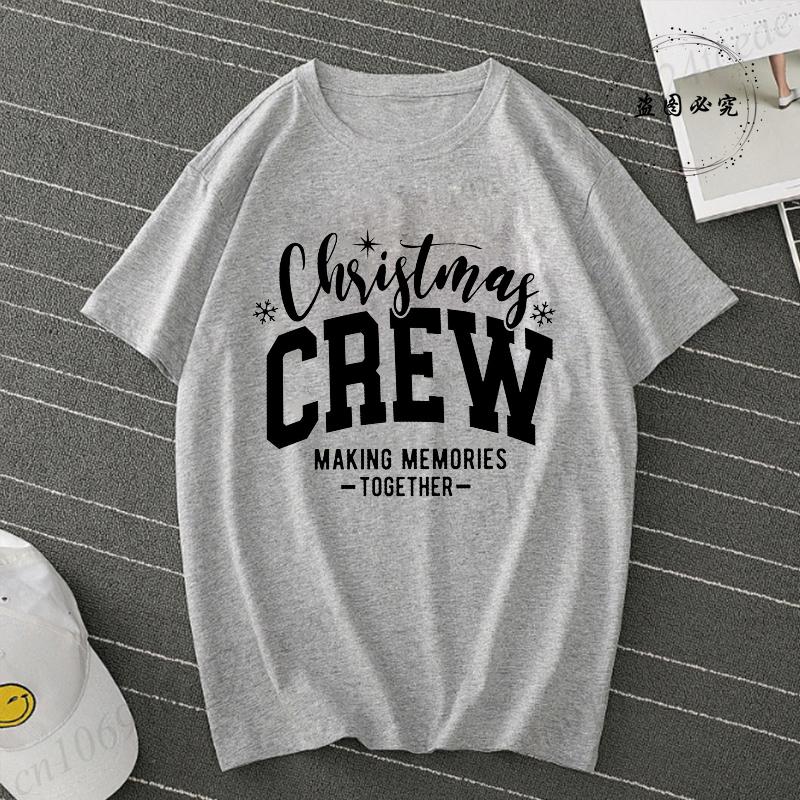 Women TShirt Christmas Crew 2025 Print Tops Making Memories Together Tee Unisex Fun Family Couple Matching Christma Shirts