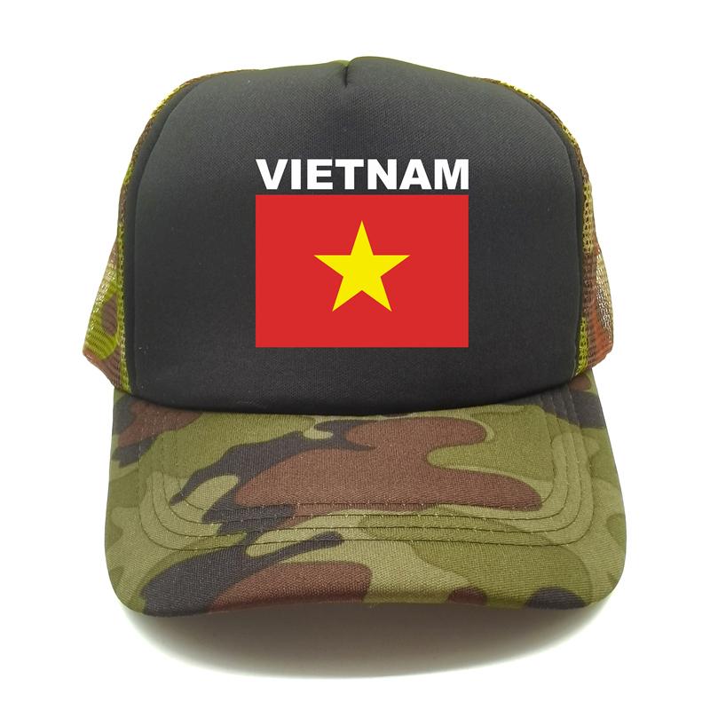 Vietnam Trucker Cap Summer Unisex Cool Country Flag Hat Baseball Caps Unisex Outdoor Mesh Net Caps