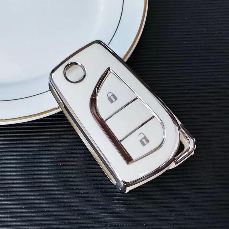 

New Soft Tpu Car Key Case Fob For Toyota Auris Corolla Avensis Verso Yaris Aygo Scion Tc Im Camry Rav4 Forturner Car Accessories