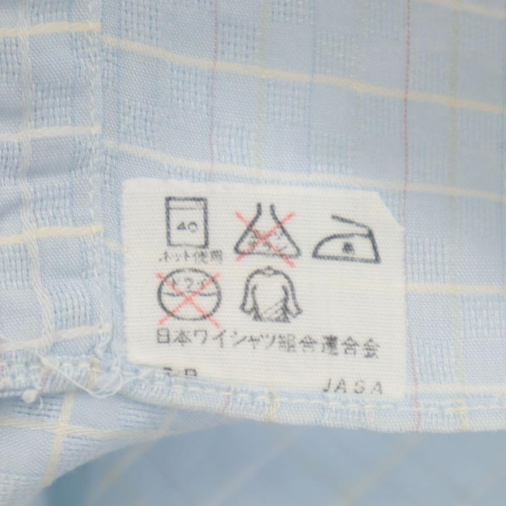 GIVENCHY gentleman Check Pattern Long sleeve shirt Blue GENTLEMAN PARIS Men's Used