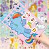 Large Creative Pony Stickers: Cute Cartoon Animals for Children's DIY Decor & Rhythm Box