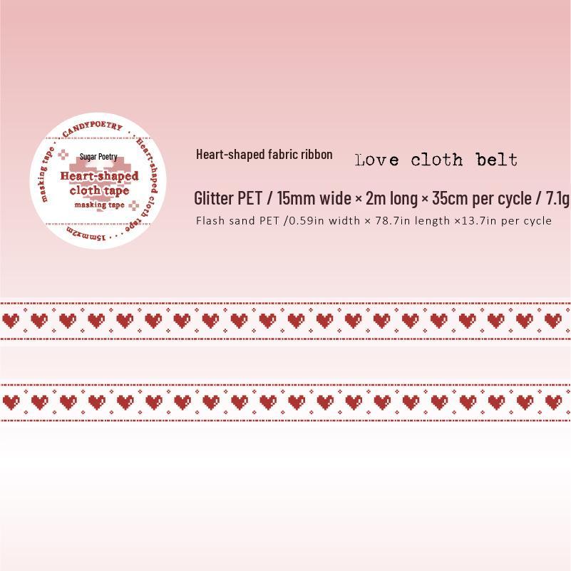 Sugar Poetry Tape: Crimson Prologue Series - 12 Style DIY Planner Collage Set