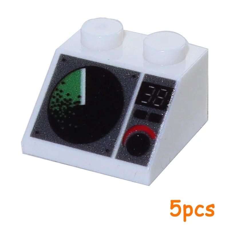 Ungiftige Bedruckte 2x2 1x1 1x2 3069 3039 Messgeräte Bedienelemente Center Radarbildschirm Tastatur Muster Fliese Schräge Bausteine Ziegel Stadt Moc Teil