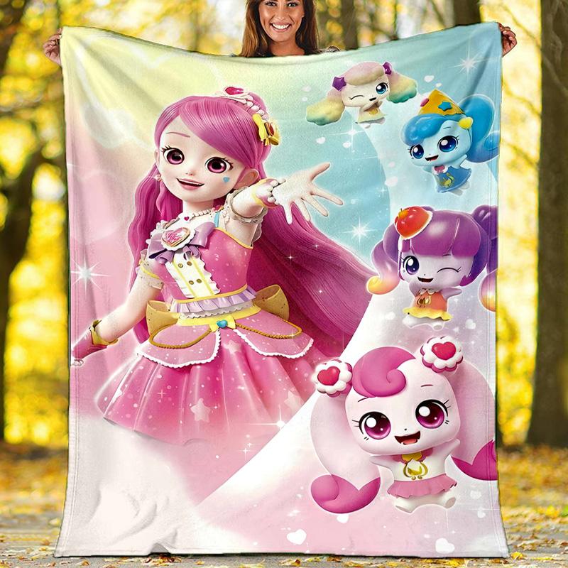 1pc Catch Teenieping Magic Sweethear4 Theme Blanket - Digital Print, Polyester, Cozy for All Seasons, Perfect for Outdoor, and Travel